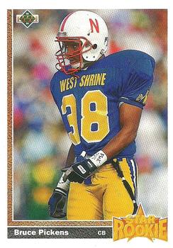 Bruce Pickens Atlanta Falcons 1991 Upper Deck NFL Rookie Card - Star Rookie #26